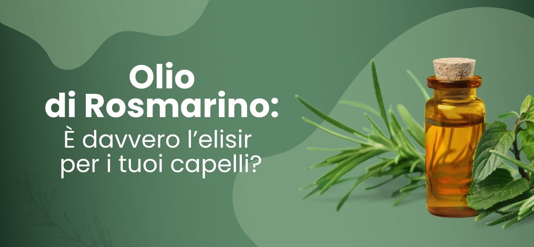 Boccetta di olio di rosmarino con rametti freschi: olio di rosmarino per capelli