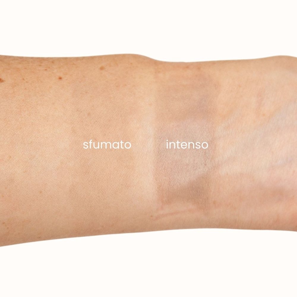 Il contour in stick Milky sul braccio, sfumato e intenso