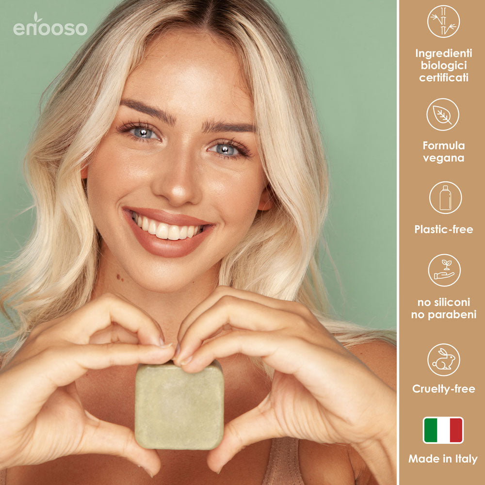 balsamo solido cosmesi solida shampoo pianeta green bio conditioner made in italy hair conditioner shampoo districante naturale sostenibile singolo